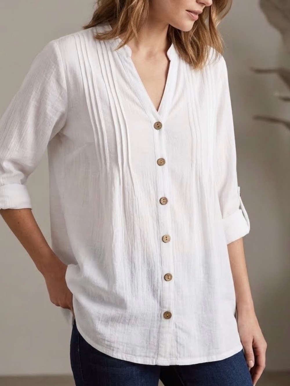 Club Z Collection Women White Cotton  Blouse/ Beach Dress Size XL